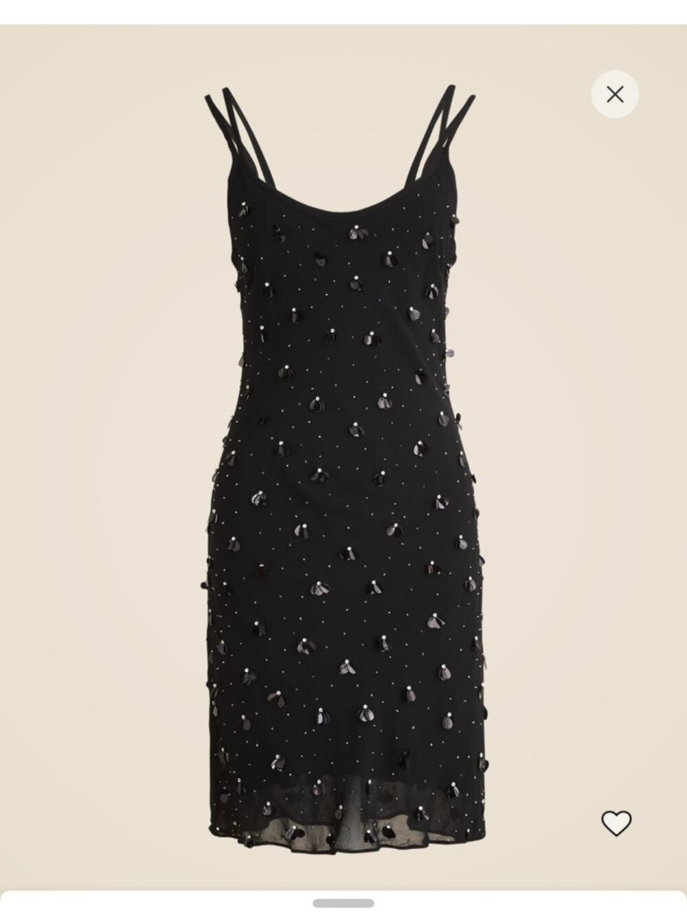 J. Crew Collection paillette slip dress in chiffon